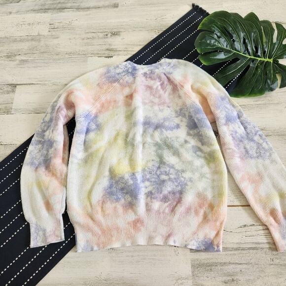 Rails Venus Rainbow Tie Dye Ribbed Sweater Size Medium - Picture 2 of 6